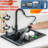 Waterfall Black Kitchen Sinks Pull Down Sprayer Pull Out Faucet W/Soap Dispenser