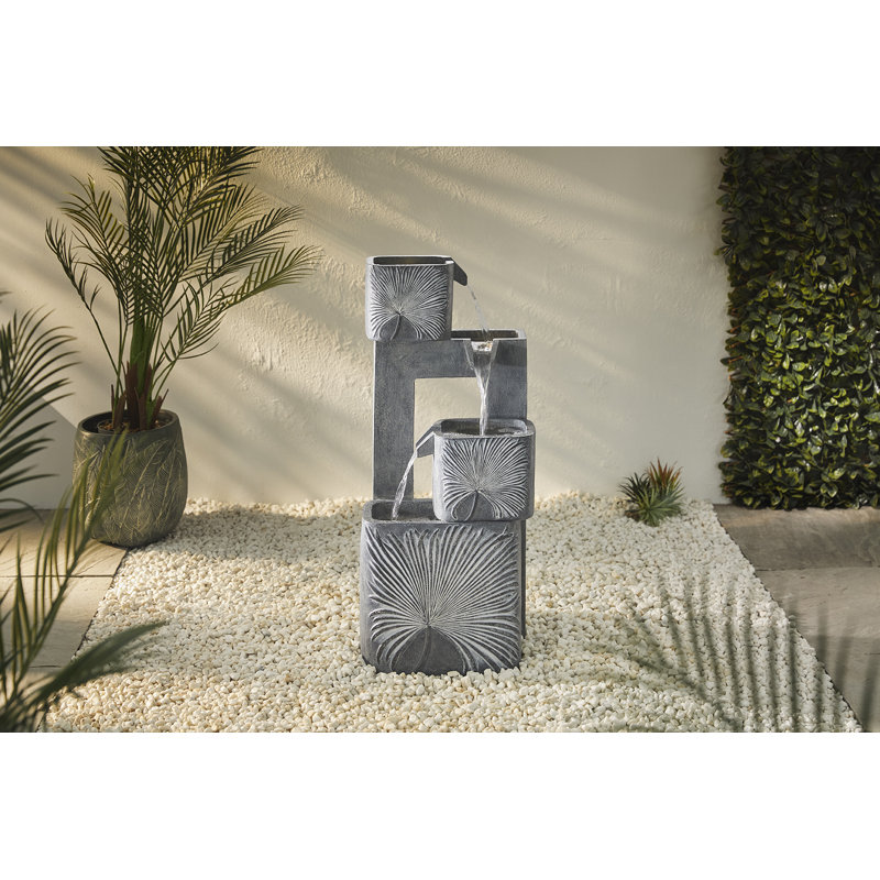 Weather Resistant Contemporary Fountain with Light