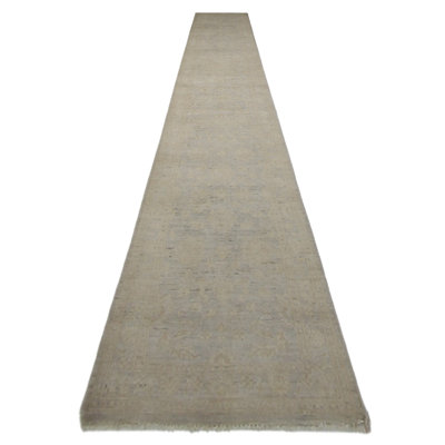 Davey Hand Knotted 2.6x16 Beige Runner