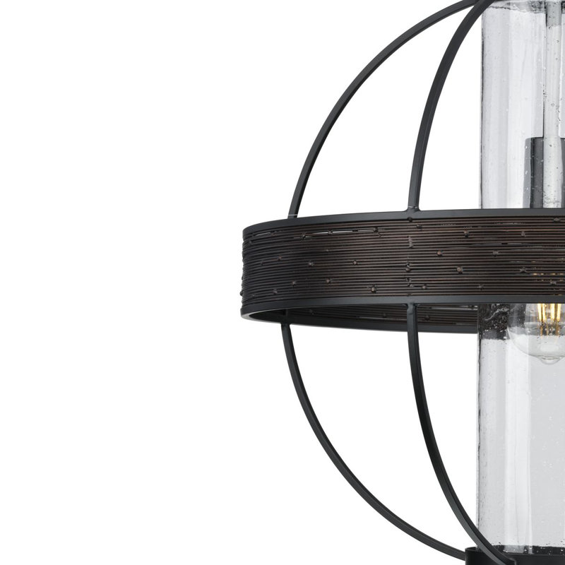 Lanterne suspendue d'extérieur noir mat / bronze Reseda H 20,5 po Reseda