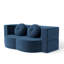 Canapé-lit moderne avec 2 coussins, canapé-lit convertible en velours côtelé moelleux et rembourré de mousse, matelas pliant double de 14,2 po pour le salon, lit d'invité, aucun assemblage requis-1303144066