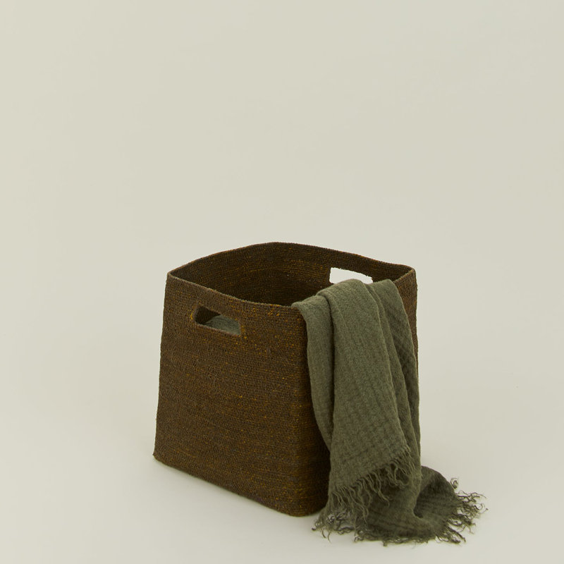 Essential Laundry Basket with Handles, Olive