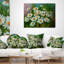 Floral Heavily Textured Daisies Art Pillow-89812943-29879400