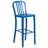 Drumfane 30'' Round Metal Indoor-Outdoor Bar Table Set with 2 Vertical Slat Back Stools-33651156-68072876