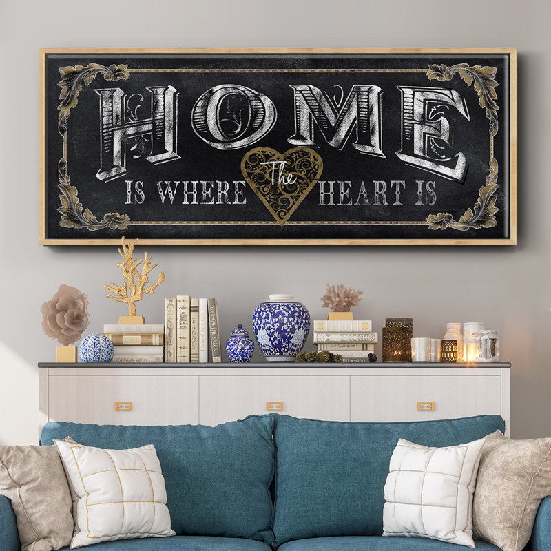 Home- Framed Canvas, 20" H x 50" W