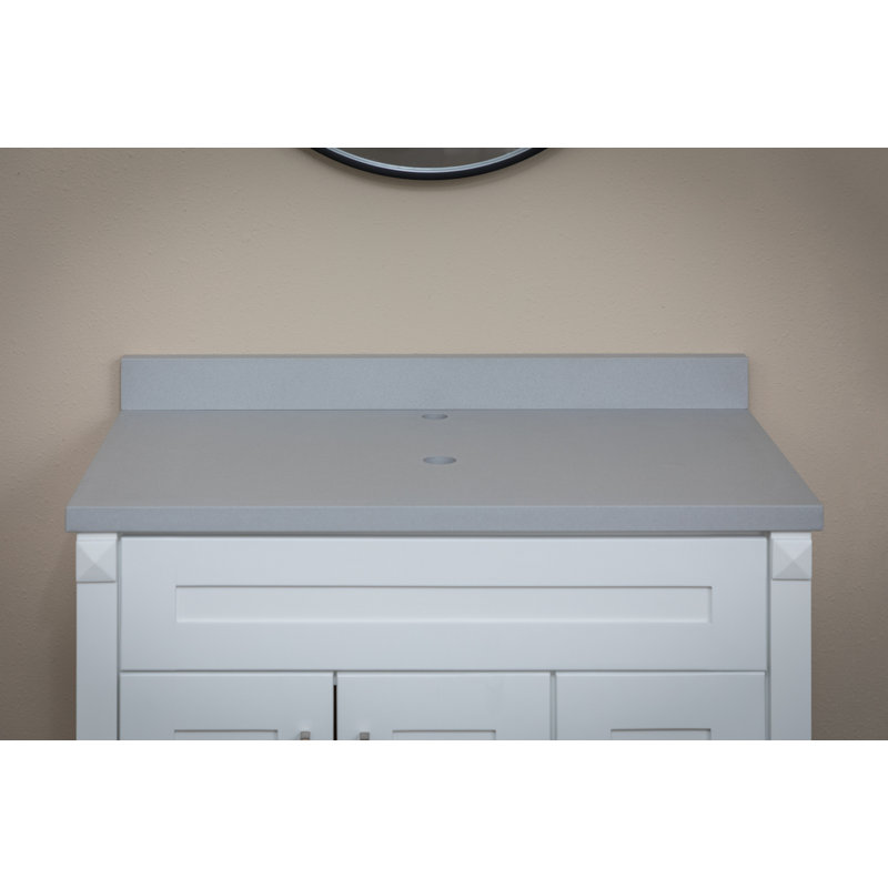Dosseret de meuble-lavabo 31 po x 3 po Eden Bath Terrazzo, Gris clair