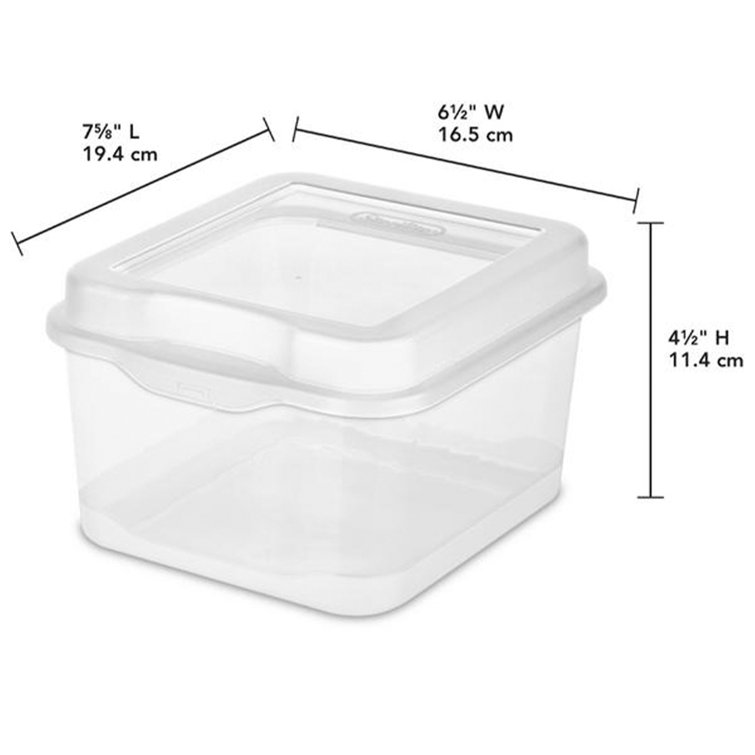 Sterilite Modular Plastic Fliptop Hinged Storage Box Container With  Latching Lid For Home, Office, Workspace, And Classroom Organization :  Target