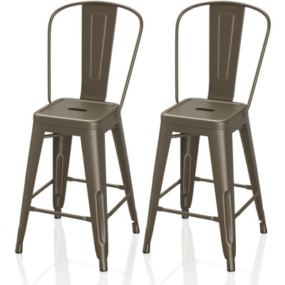 Frese Iron Counter Stool with Steel Frame