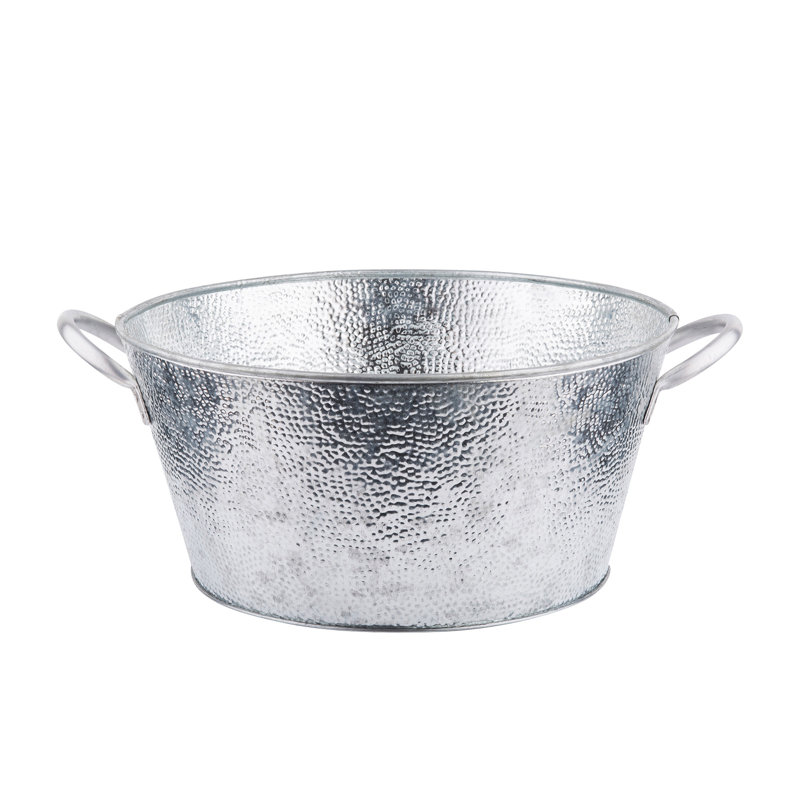 Seau rond en acier galvanisé 4,5 gallons Stebrook TableCraft Galvanized Collection ™