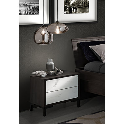 Seicento 50cm W Manufactured Wood Bedside Table