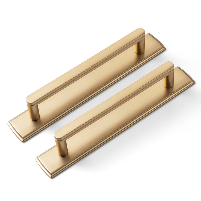 Center to Center Sturdy Bar Pull With Backboard Multipack, Champagne Bronze, 5 1/16"