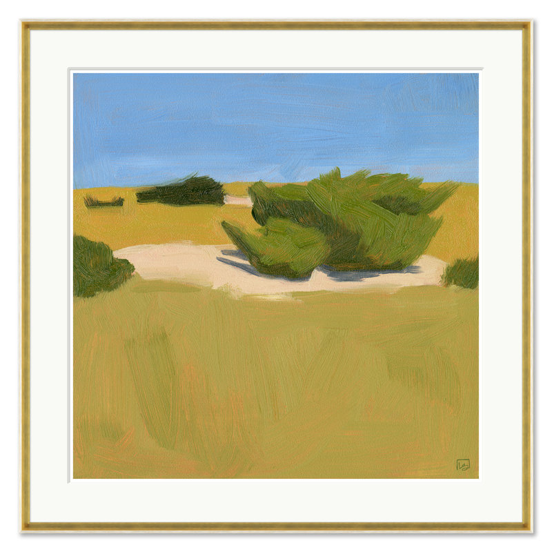 «Shrubbery, Cape Hatteras», H 35,5 po x l 35,5 po, Impression sur papier avec passe-partout, Doré