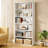 63.3" H  x 31.5"W 6-Tier Open Bookshelf with Adjustable Shelves & Sturdy H-Shaped Frame-1079572157