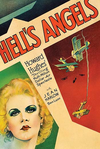 Hell angels-impression publicitaire, H 66 po x l 44 po x P 1,5 po