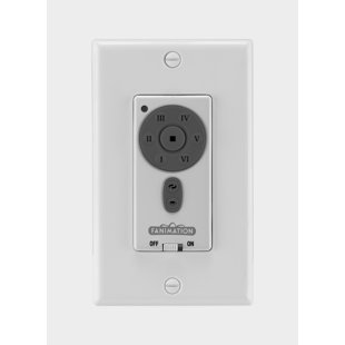 Ceiling Fan Wall Control Reversing - 6 Speed DC Motor Fan and Uplight/Downlight - White