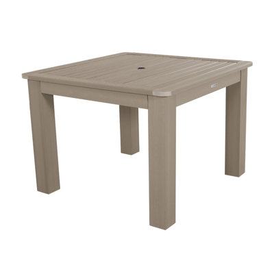 Highsmith Rectangular Outdoor Dining Table Umbrella Hole ,