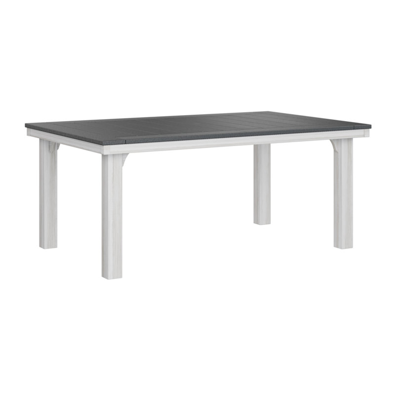 Homestead Outdoor Dining Table, Seashell, Black