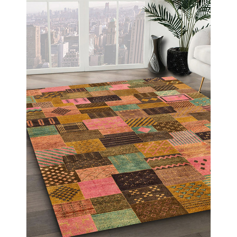 Tapis abstrait moderne 4222, Rond 8 pi