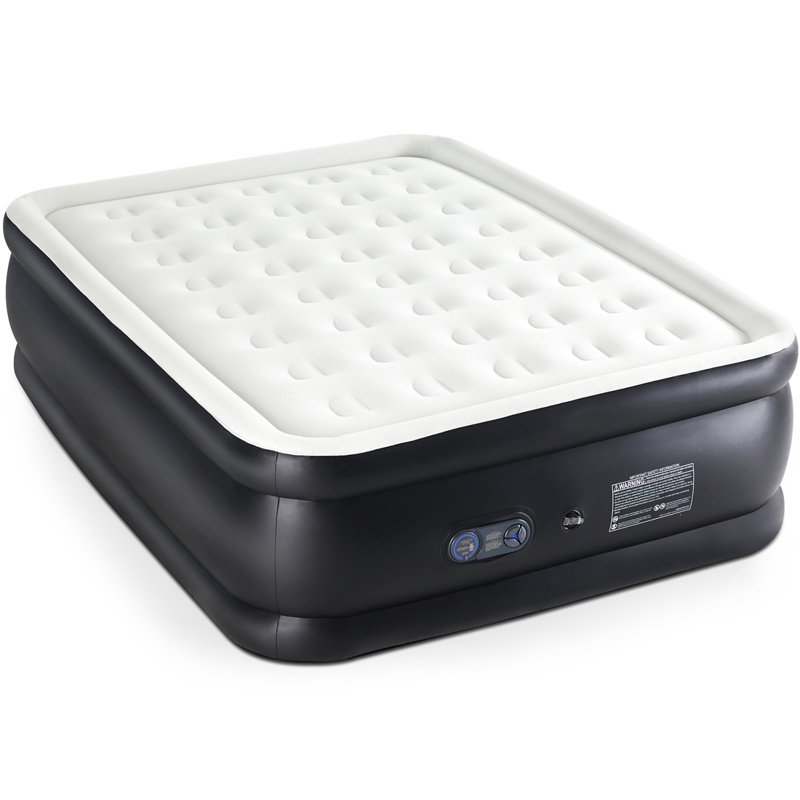 Matelas gonflable gonflable avec pompe intégrée, taille grand 22 po
