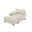 Chaise longue rembourrée en fausse fourrure de lapin blanche avec accoudoirs et coussin-2003802469-2017059311-2003802470