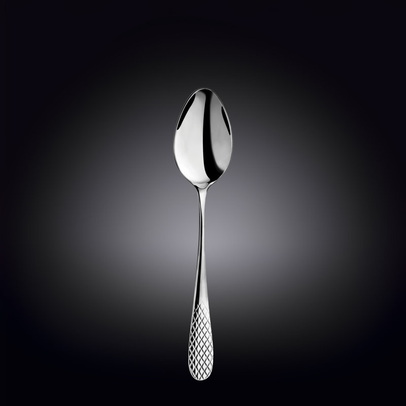 Julia Diamond Collection Stainless Steel Dinner Spoon, Silver
