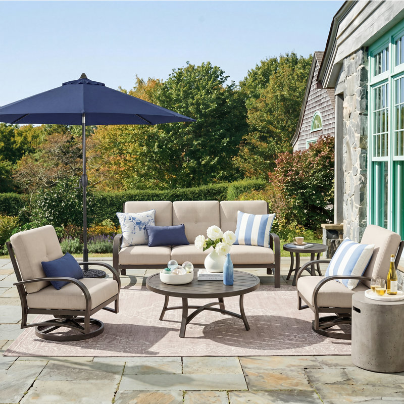 Ensemble de conversation pivotant 5 personnes Chamber avec coussins Sunbrella®