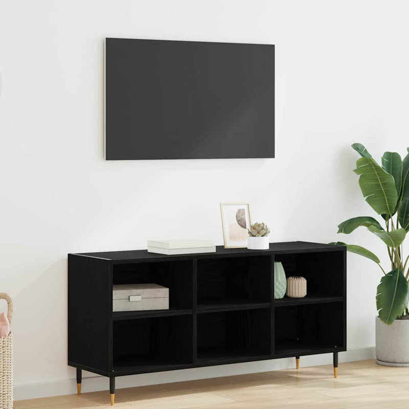 TV Stand for TVs up to 48", Black Oak
