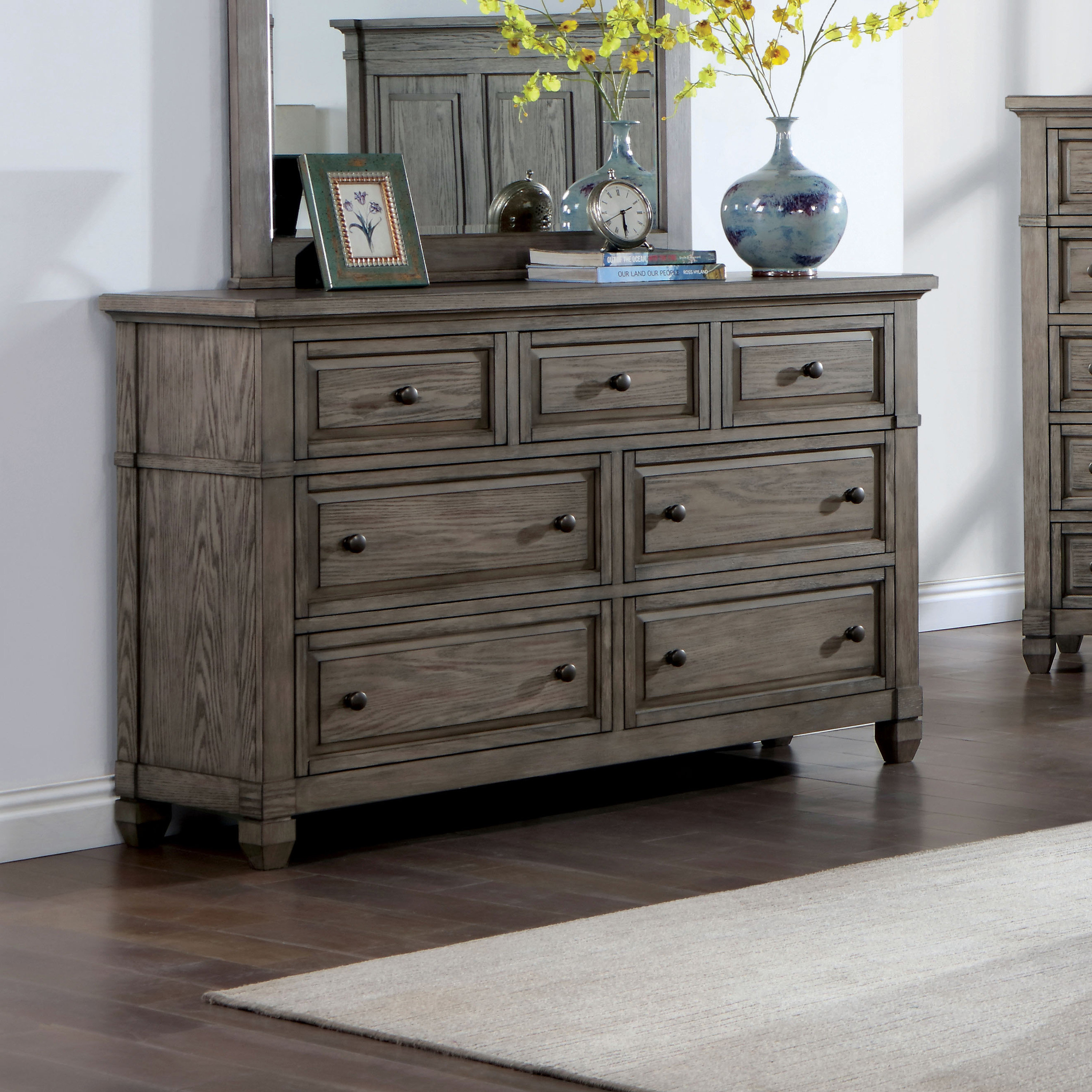 Grey 7 store drawer dresser