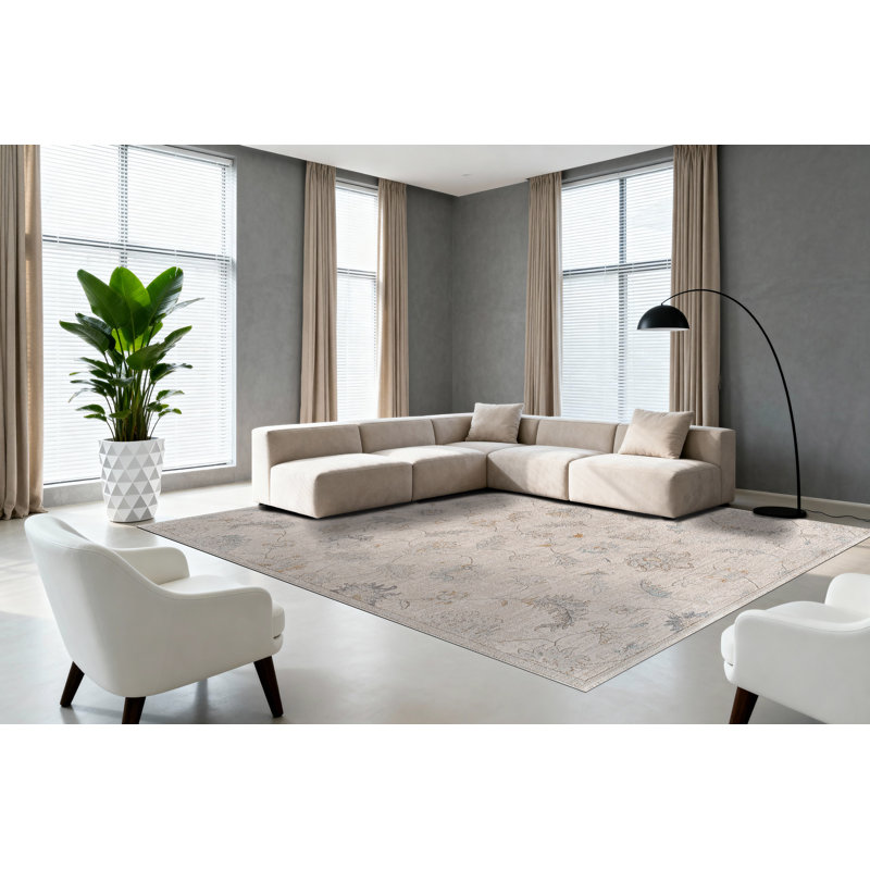 IRVING 7.10X10.10 15557-199 CREAM/MULTI, Rectangle 7'10" x 10'10"