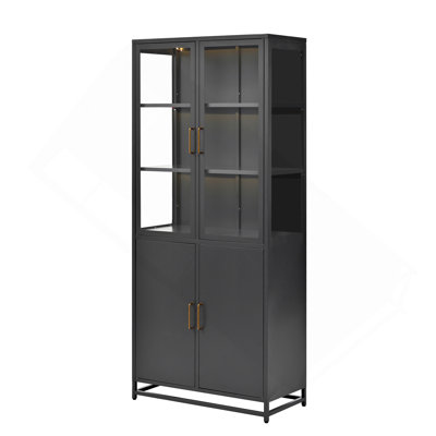 Versatile Display Cabinet With Advanced Features For Home And Office