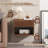 Armeta Modern Walnut Wall-Mounted Nightstand
