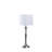 22.75" In Albi Candlestick Crystal Accent Black/Silver Table Lamp