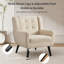 Ensemble de 2 fauteuils capitonnés rembourrés à dossier large-1460379001