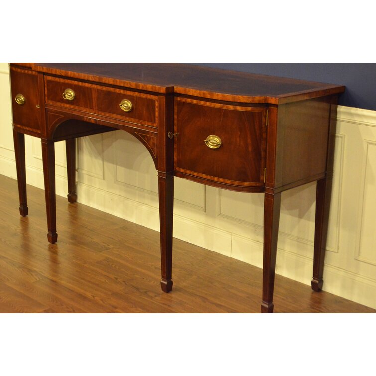 Leighton Hall Furniture Hepplewhite 79'' Solid Wood Sideboard | Wayfair