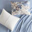 Édredon pour lit simple avec feuilles florales aquarelles bleues, draps doux au toucher pour lit simple, gracieux