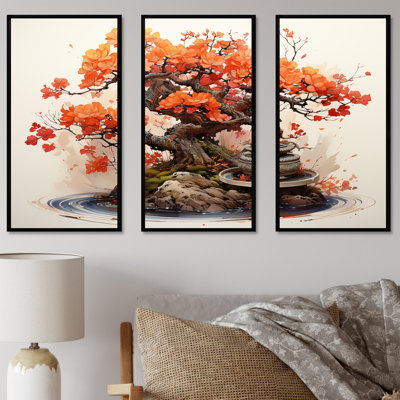 Autumnal Bonsai Charm II - Art mural arbre bonsaï