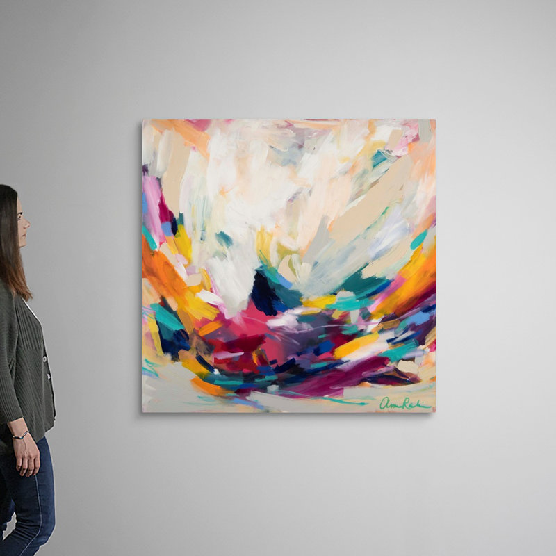 " New Beginnings " by Amira Rahim, Wrapped Canvas, 48" H x 48" W, No Frame