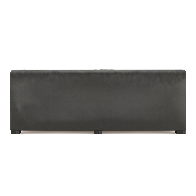 Crosby Slope Arm Daybed, Vintage Leather Graphite, Ebony