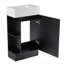 Armoire de rangement de salle de bain avec lavabo et tablette latérale-263003154