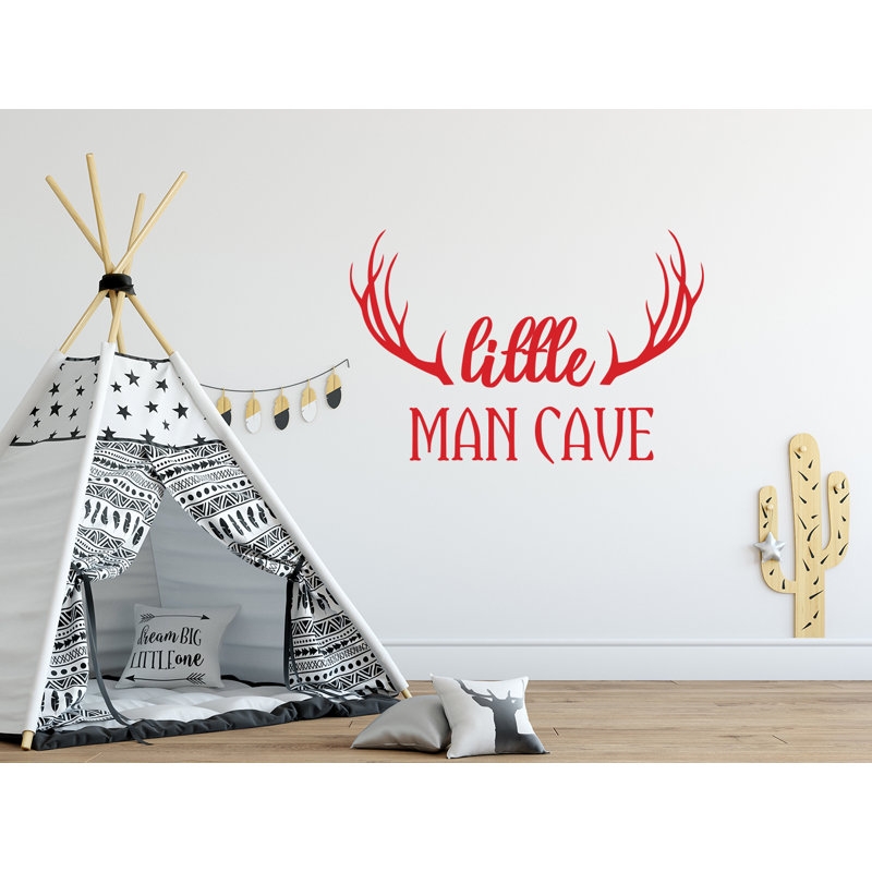 Adhésif décoratif petite chambre «Little Man Cave», Rouge