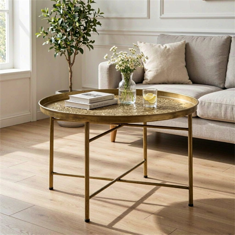 Steel Top Coffee Table