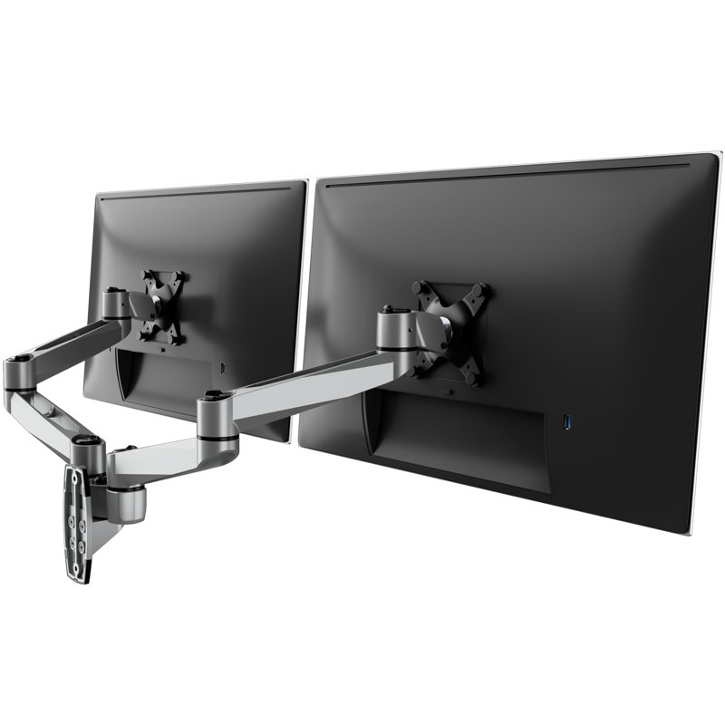 Montez-le! Support mural double mouvement complet pour écrans de 34 po ou moins, argent