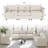 6-Seat Modular Sectional Sofa with Hidden Storage, Convertible Sofa Couch with Soft Cushions-623822408-623822406