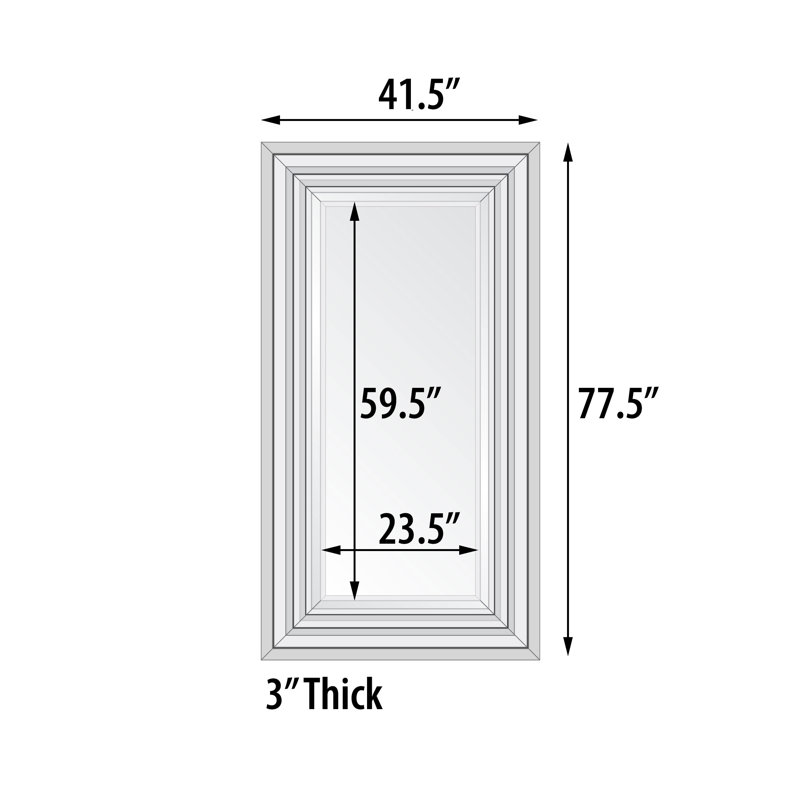 Tyrianna Glass Rectangle Mirror