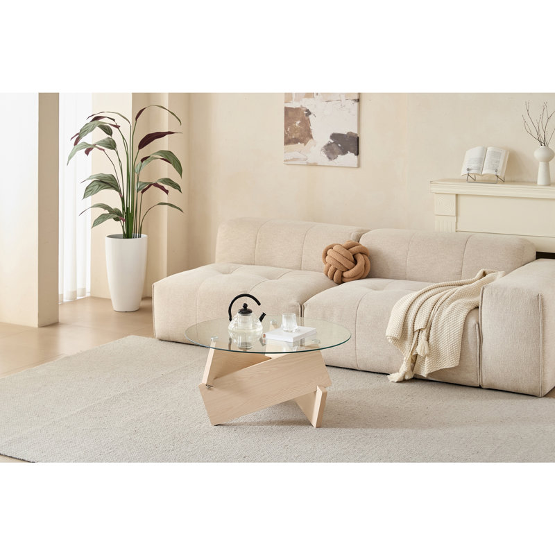 Table basse ronde moderne, Clear