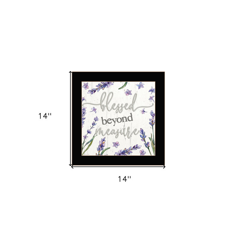 «Blessed Beyond Mesure», impression murale encadrée