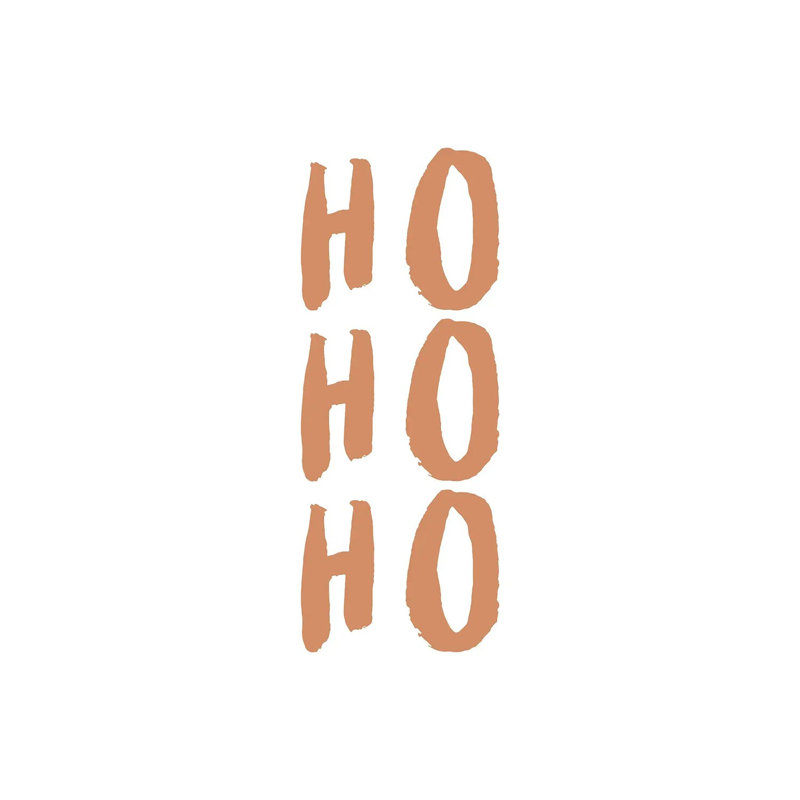 « Ho Ho Ho » par Orara studio-impression d’art textuel, H 26 po x l 18 po x 1,5 po, Toile tendue, Pas de tapis