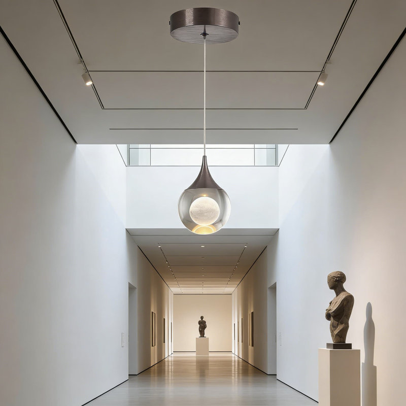 Mini-luminaire suspendu moderne en cristal avec DEL à intensité variable et température de couleur réglable pour îlot de cuisine, salle de bain et éclairage de chambre