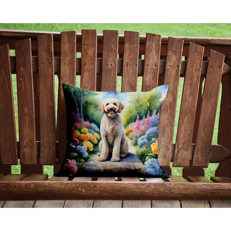 Coussin décoratif intérieur / extérieur Spring Path, H 14 po x l 14 po