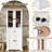 67.57" Tall Bathroom Storage Cabinet With Tempered Glass Doors, Adjustable Shelves & Drawer – Modern Freestanding Linen Tower, Soft-Close Design-774155024
